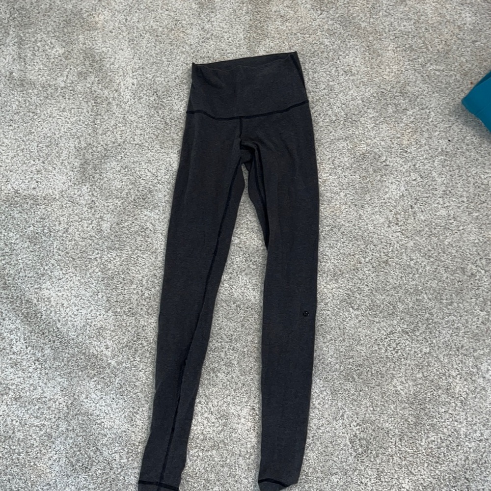 Grey cotton material lululemon leggings